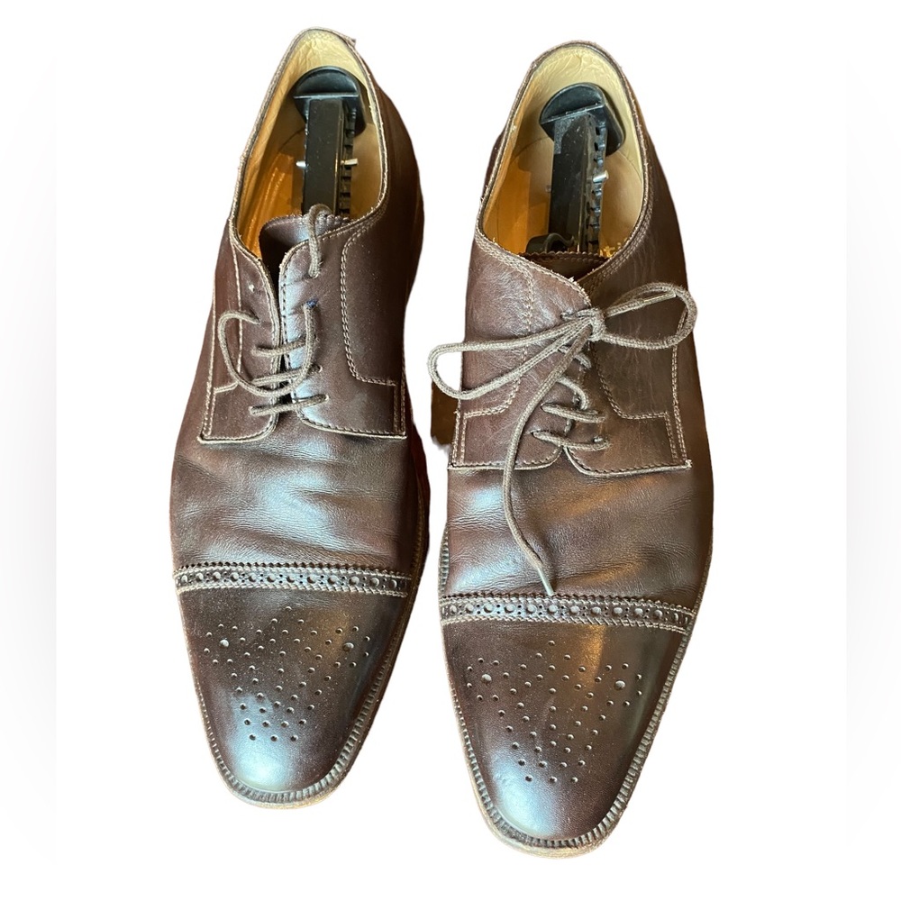 Gravati Men’s Leather Cap Toe Brown Tie Loafers